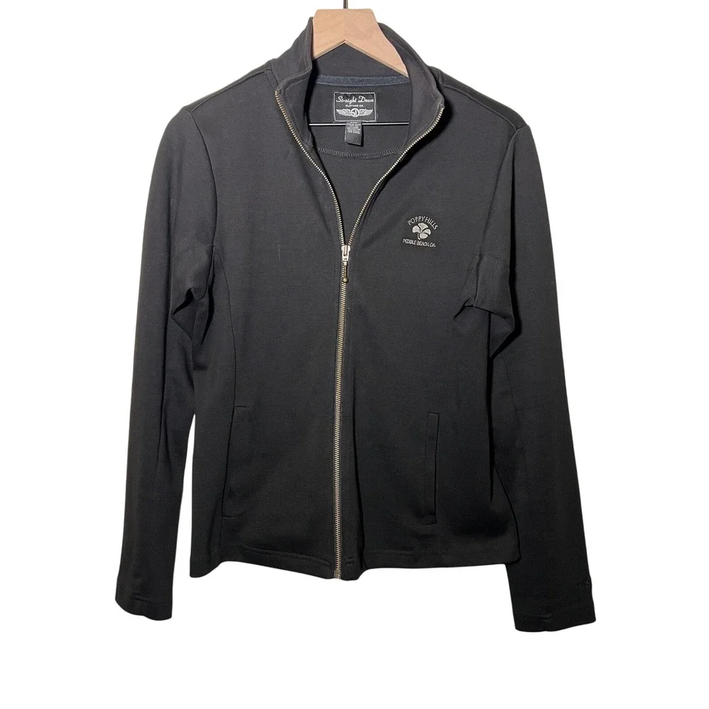 Straight‎ Down Poppy Hills Pebble Beach Golf Embroidered Jacket in Black, Medium